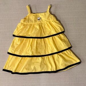 Gymboree bumble bee dress Yellow Tiered with Black Accents